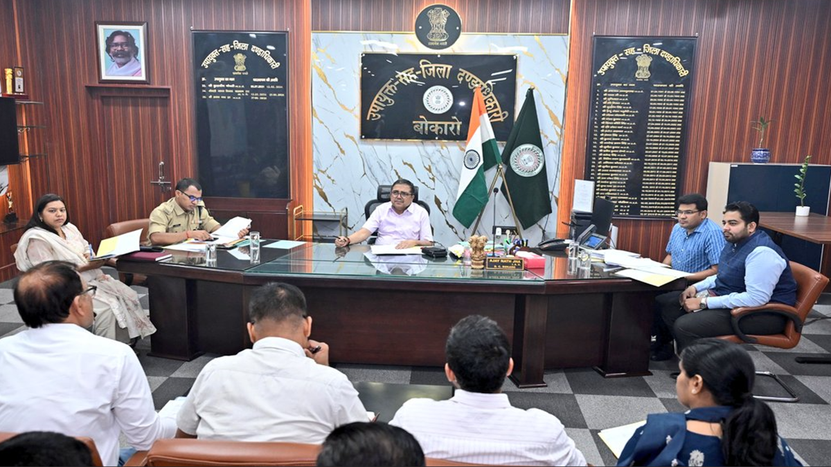 District Administration Meeting Regarding Air Travel in Bokaro