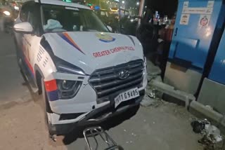 கடத்தி செல்லப்பட்ட போலீஸ் ரோந்து வாகனம்