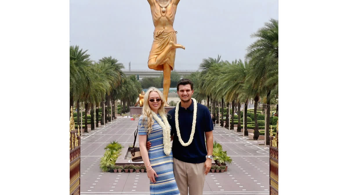 Tiffany Trump and her husband on India tour