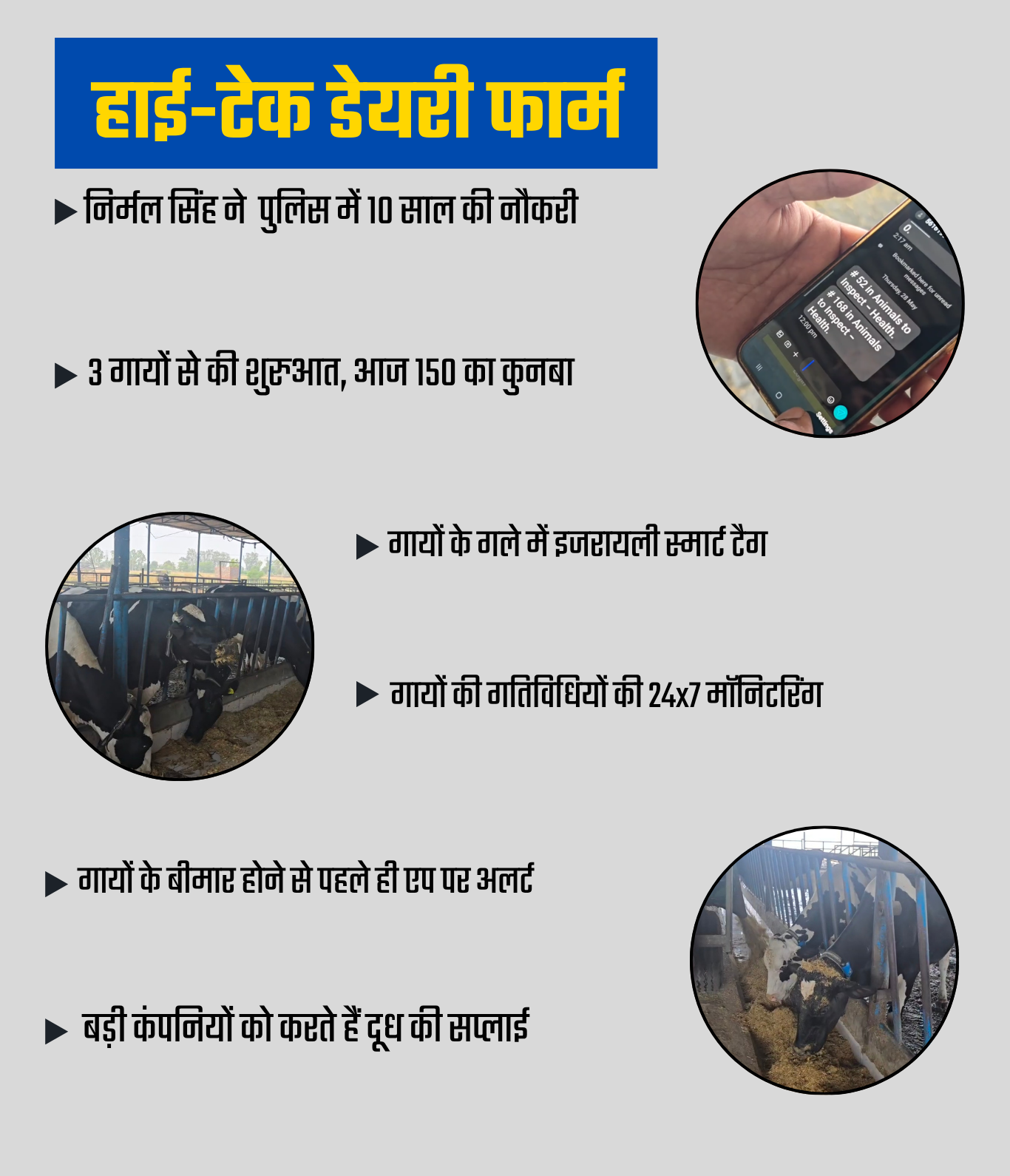 Nirmal Singh of Karnal has established a multi crore high tech dairy farm using Israeli technology