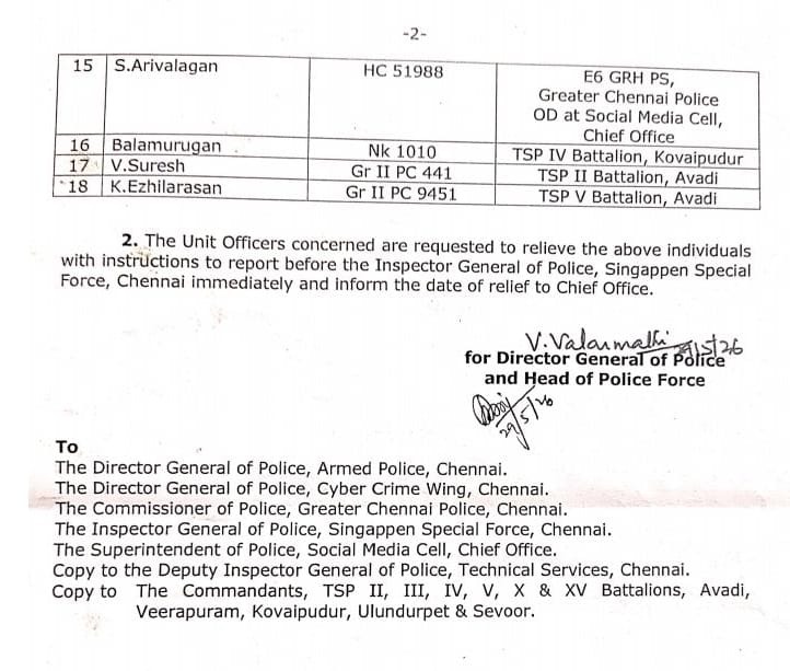 சிங்கப்பெண் சிறப்பு படைக்கு 18 பேர் தற்காலிக நியமனம்