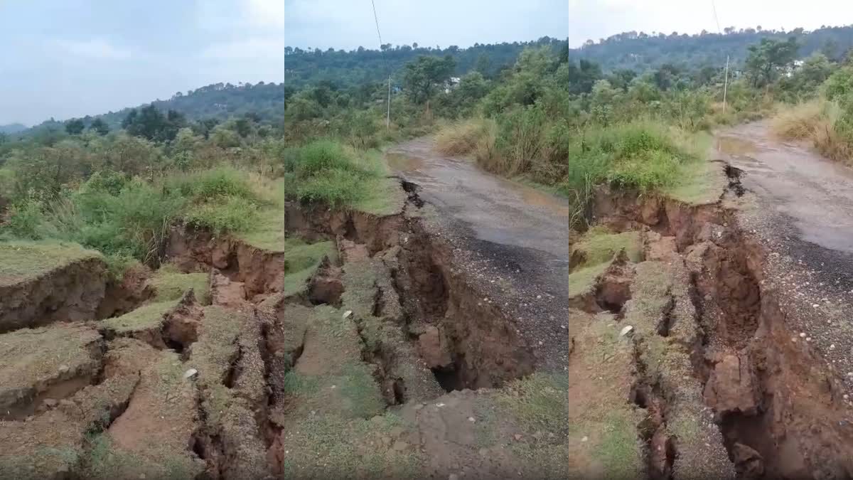 Land subsidence in Karyalag village