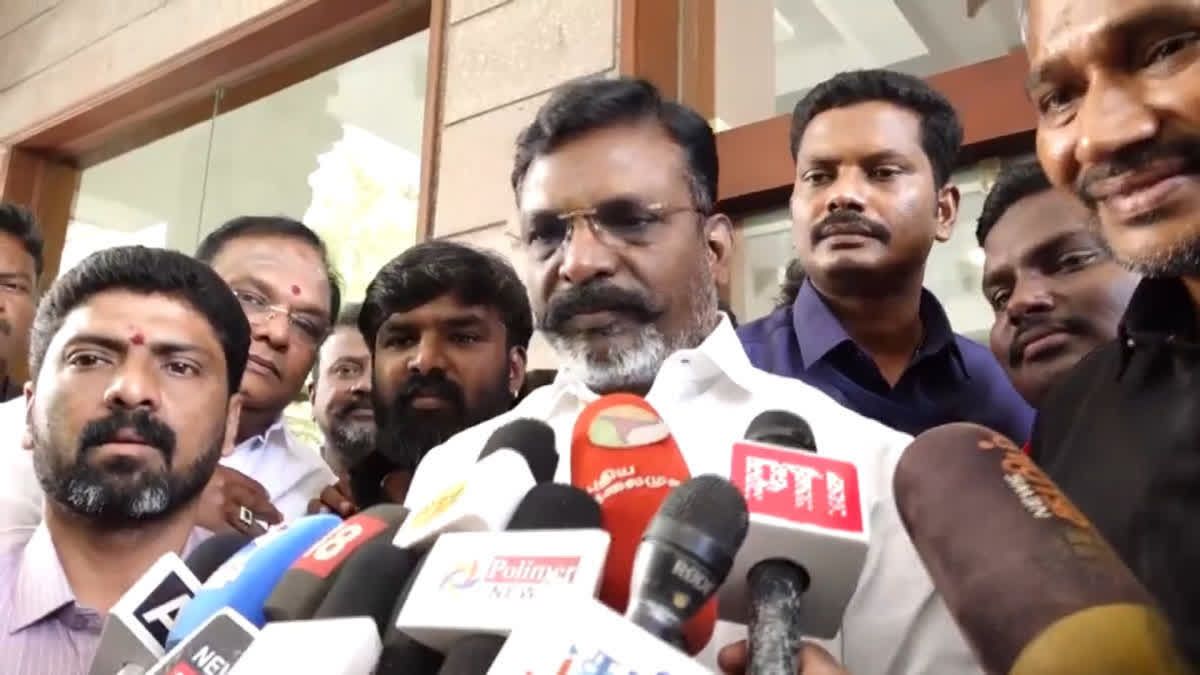 DMKs STALIN PREDICTED TVK WILL FALL VCK CHIEF DISMISSES SPECULATION CHIDAMBARAM MP THOL THIRUMAVALAVAN CONGRESS LEFT IUML SUPPORT TVK GOVT