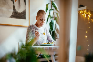 Cancer patient eating