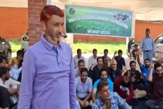 جموں کشمیر فاریسٹ ورکرز کا احتجاج