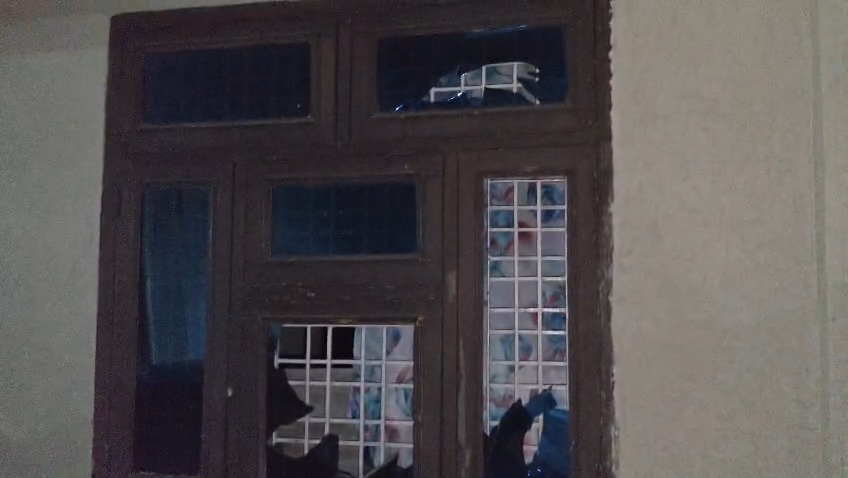 Smashed the windowpanes