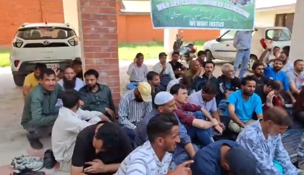 جموں کشمیر فاریسٹ ورکرز کا احتجاج