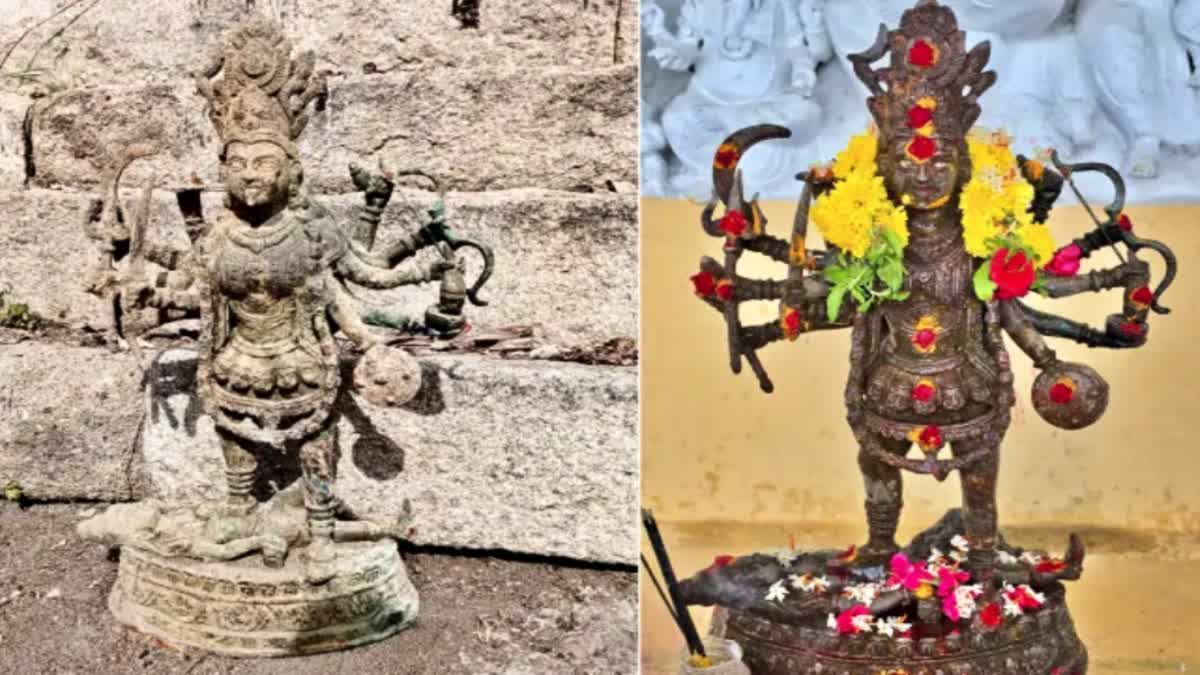 kalikadevi Statue Found in Chandragiri