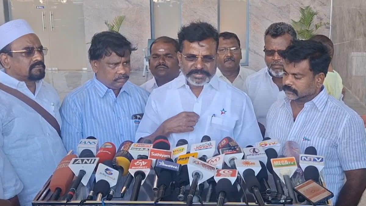 விசிக தலைவர் திருமாவளவன் செய்தியாளர் சந்திப்பு