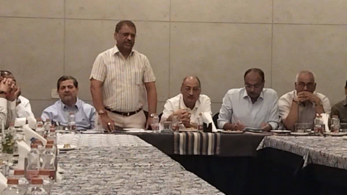 Entrepreneurs holding a meeting in Panipat.