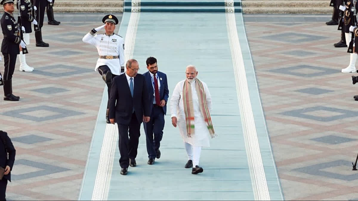 PM Modi Arrives In Kyrgyzstan To Attend SCO Summit