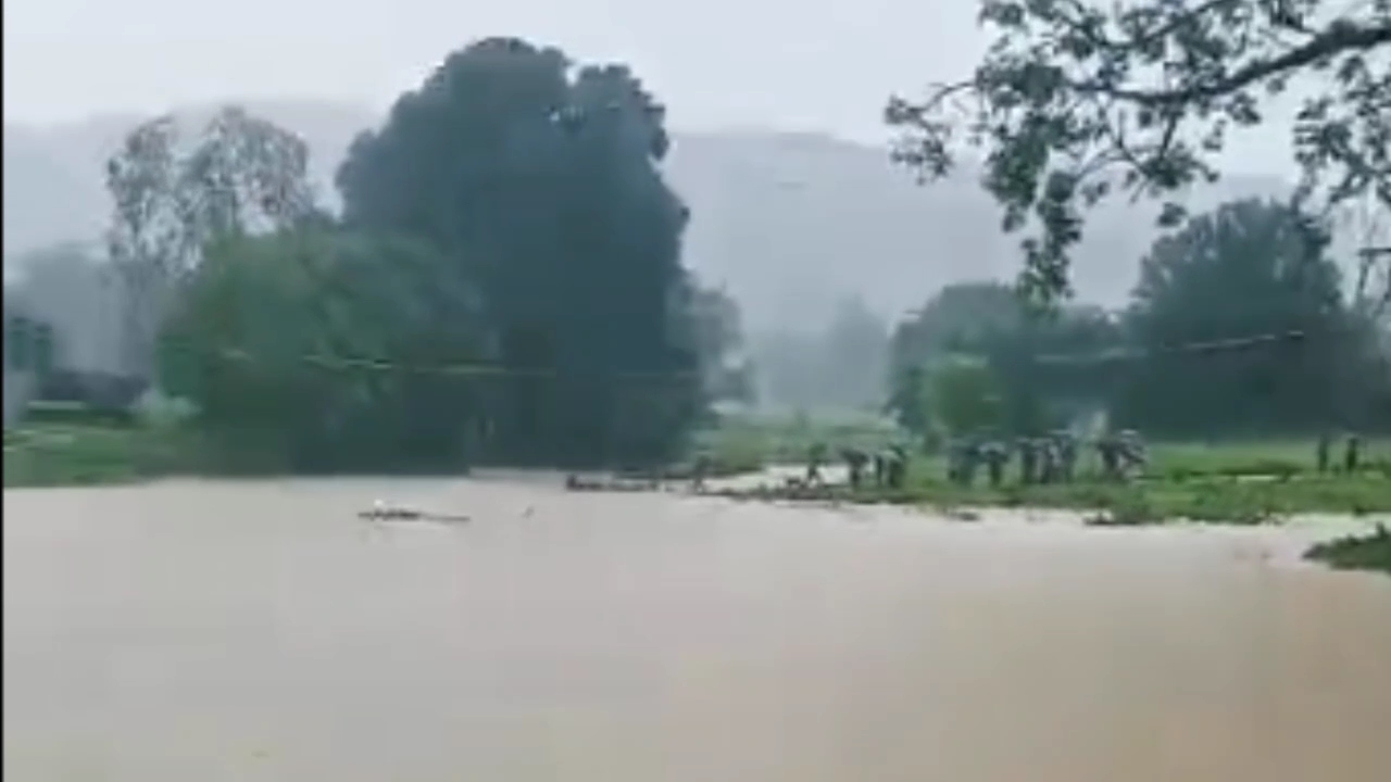 MCB district car swept away