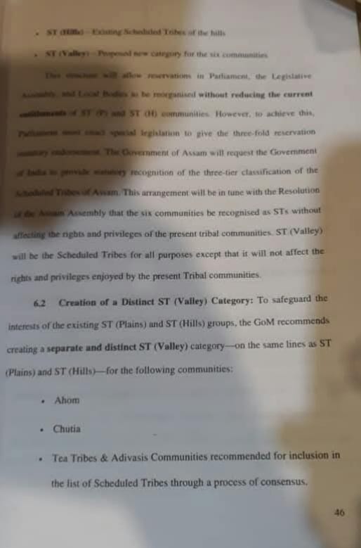 ST STATUS FOR 6 COMMUNITIES