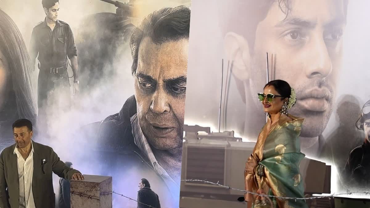 Ikkis screening, Sunny Deol remembers Dharmendra Rekha showers love on Amitabh Bachchan's grandson Agastya Nanda