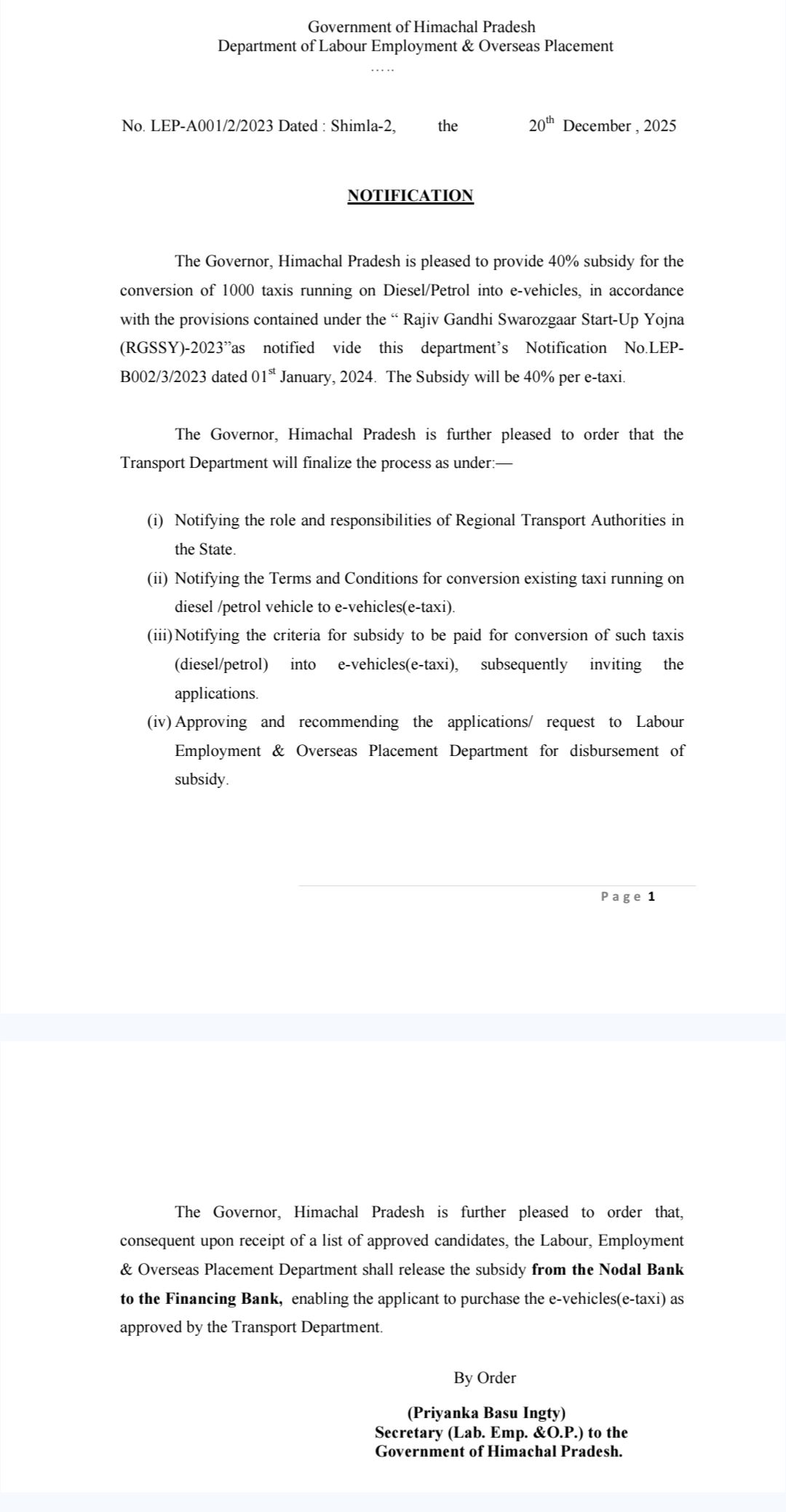 Himachal Transport Department