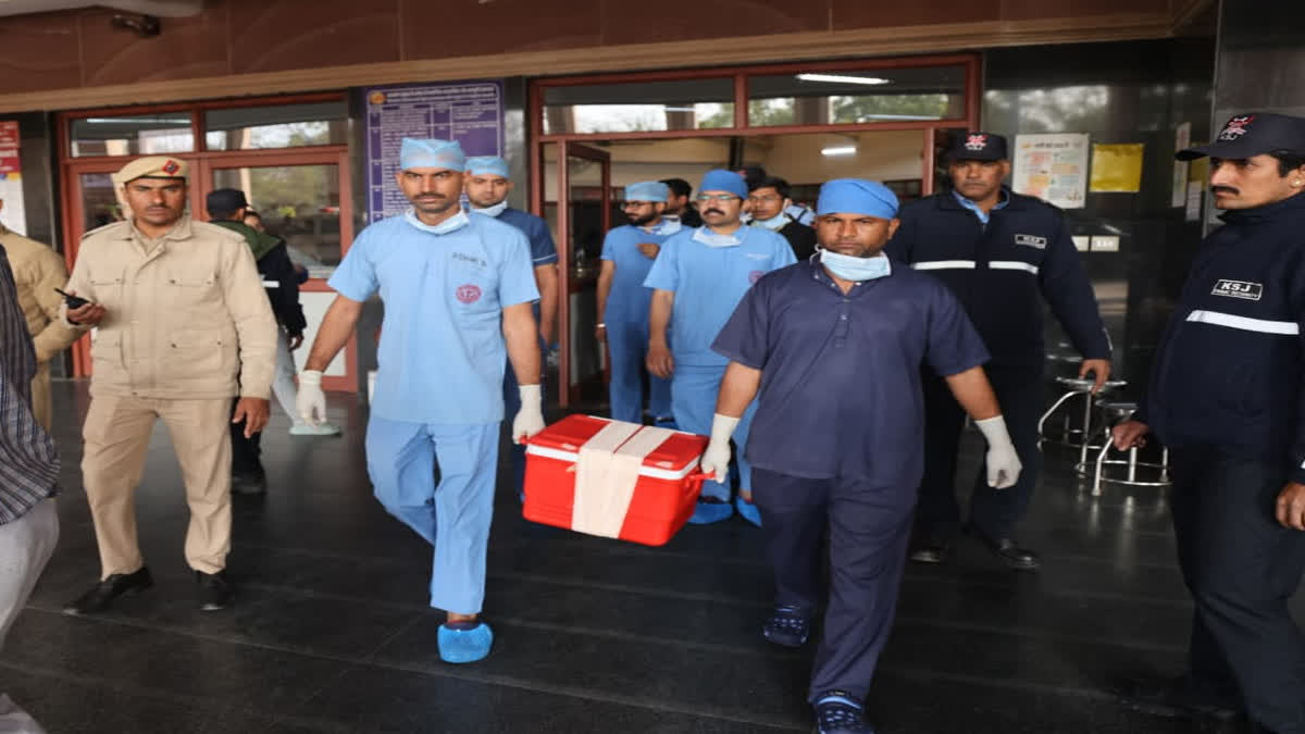The worker's kidney was sent to Jaipur via a green corridor