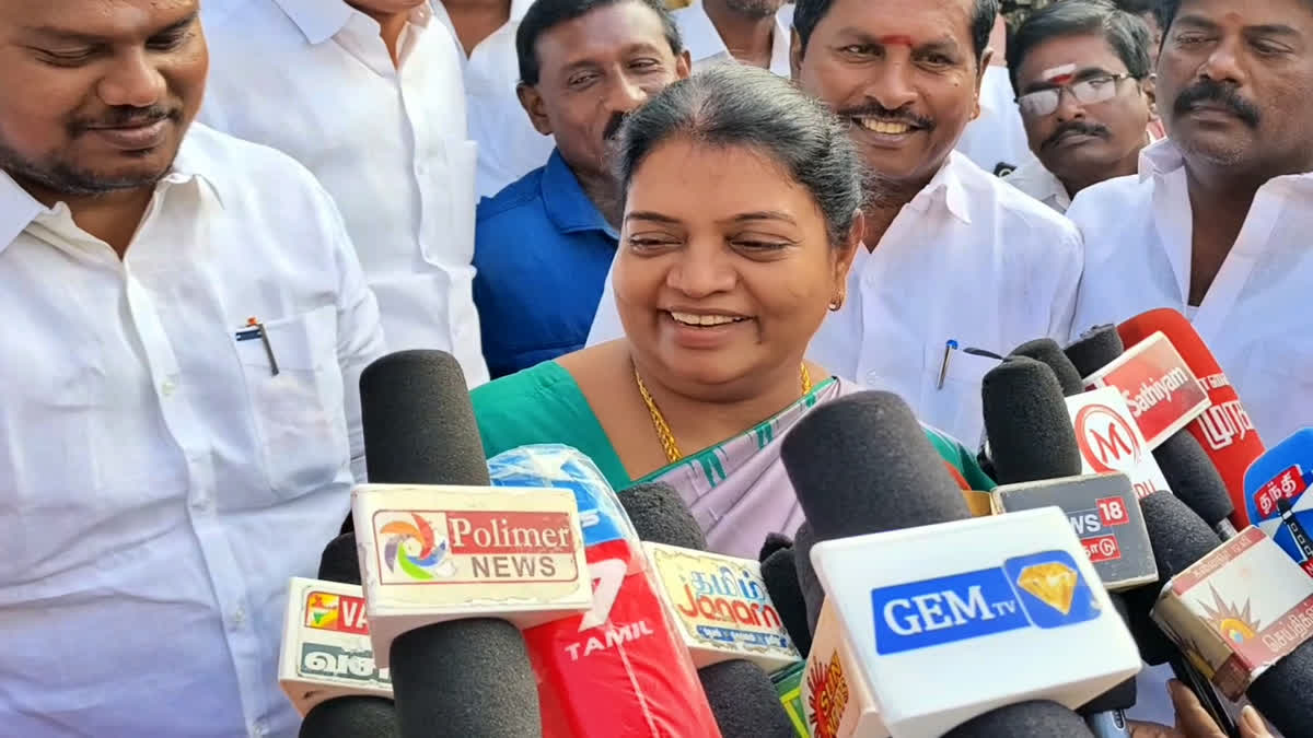 டெல்லியில் முகத்தை கர்சீப்பால் மூடி சென்றது யார்? இபிஎஸ்-ஐ விமர்சித்த கீதா ஜீவன்