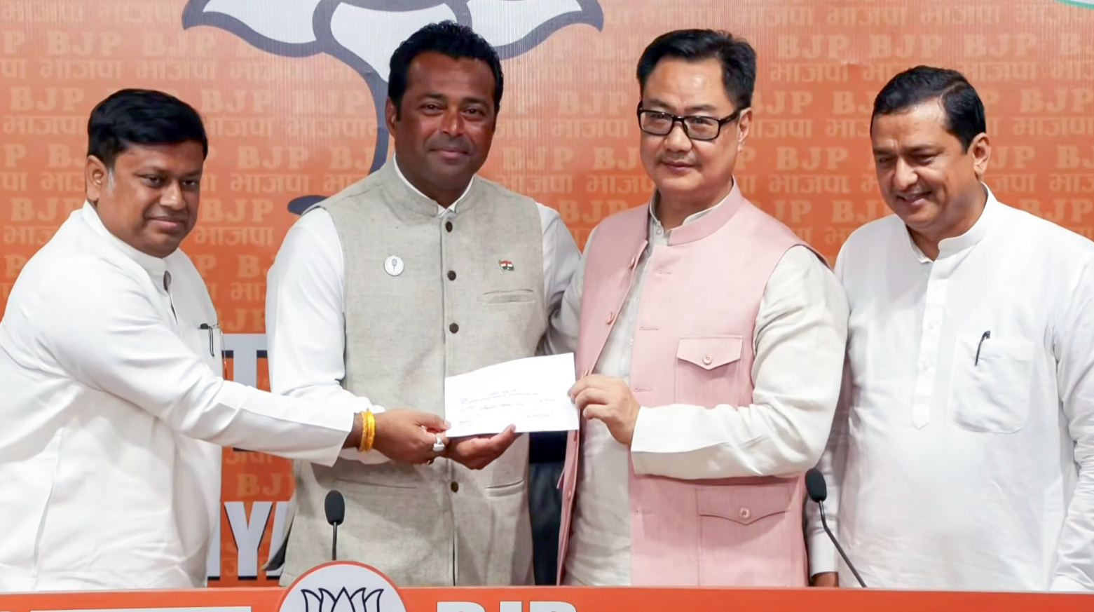 लिएंडर पेस भारतीय जनता पार्टी (BJP) में शामिल