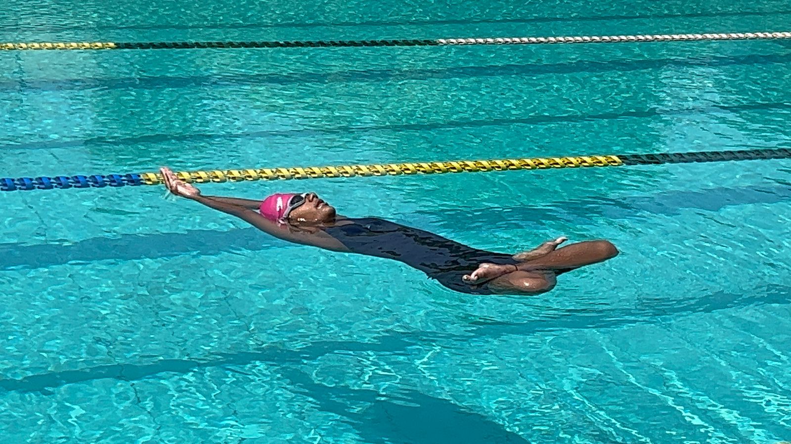Ishwari has been undergoing rigorous training in various swimming pools across the Nagpur