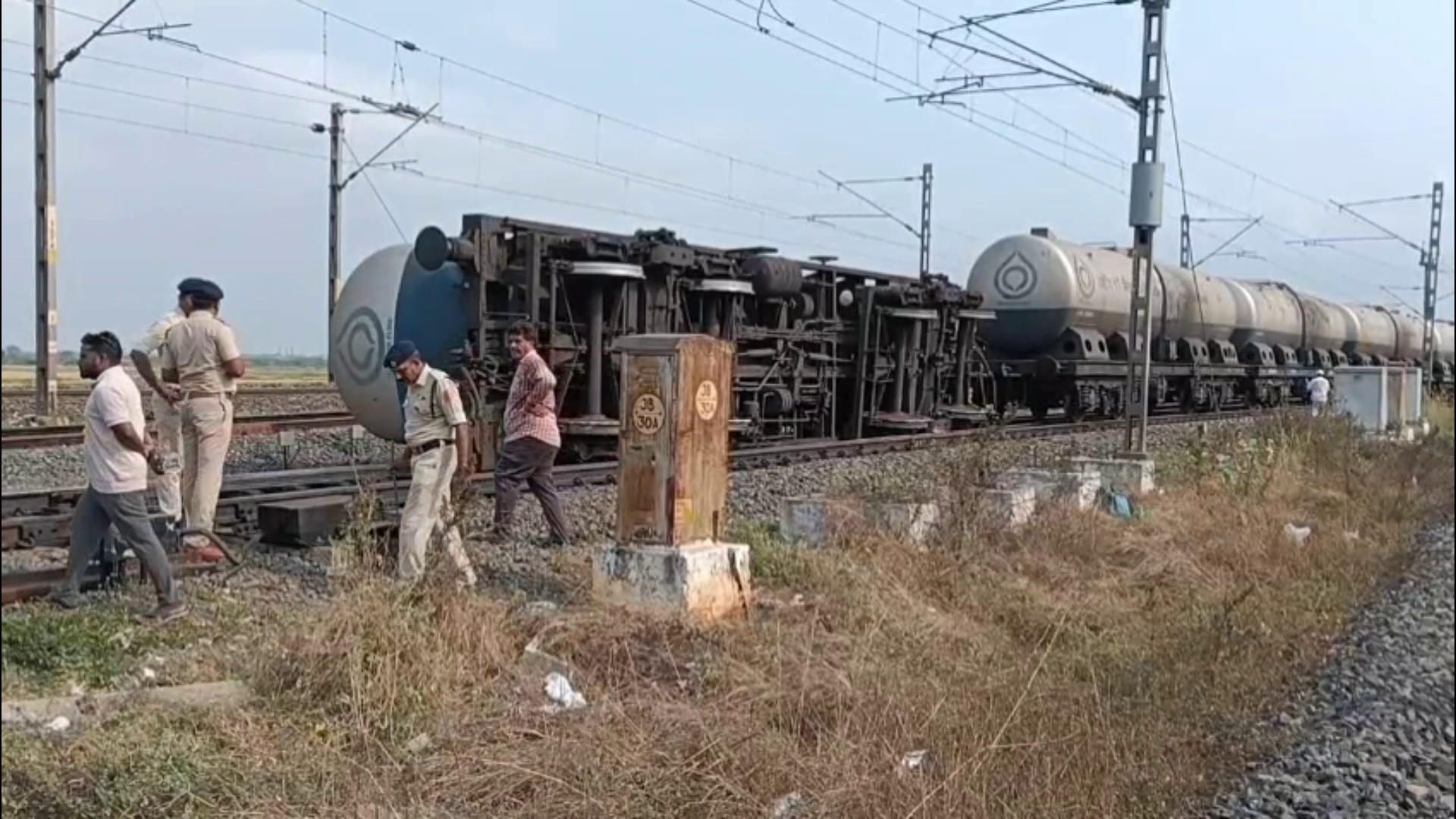 Goods Train Derails In Andhra's Nellore