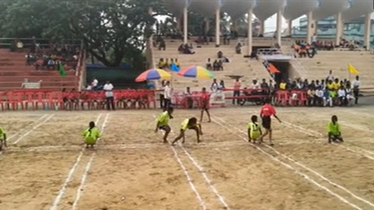 Players during Kho Kho competition