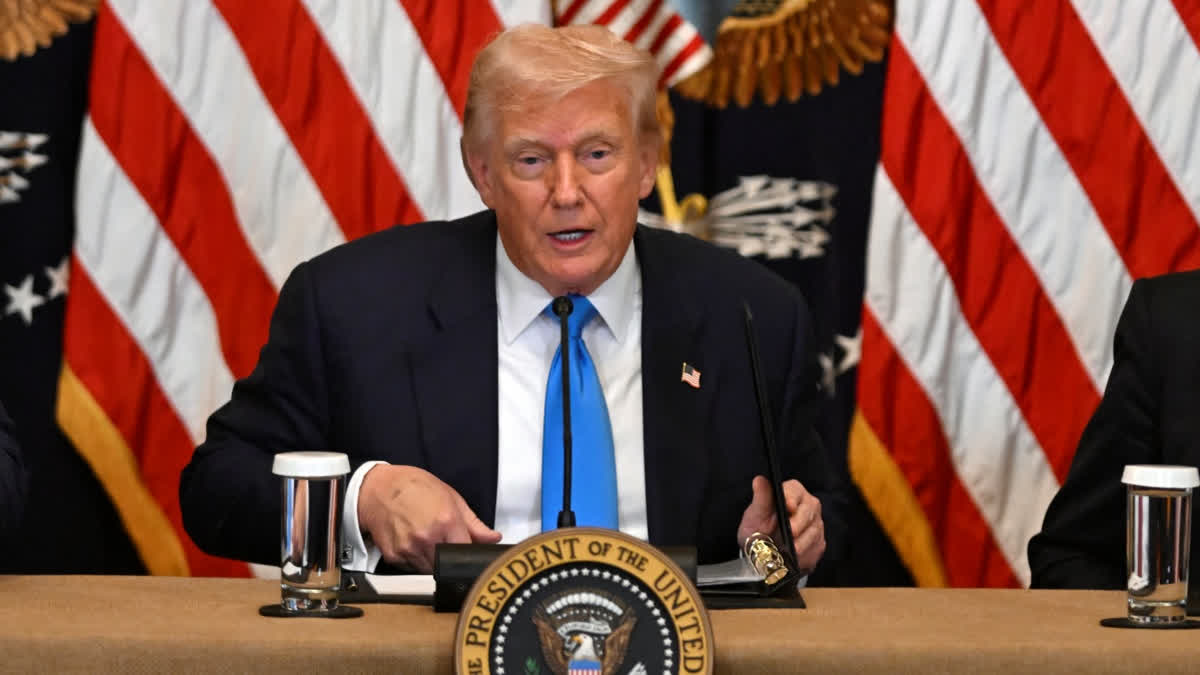 President Donald Trump speaks at an event to promote his proposal to improve Americans' access to their medical records in the East Room of the White House, Wednesday, July 30, 2025, in Washington.
