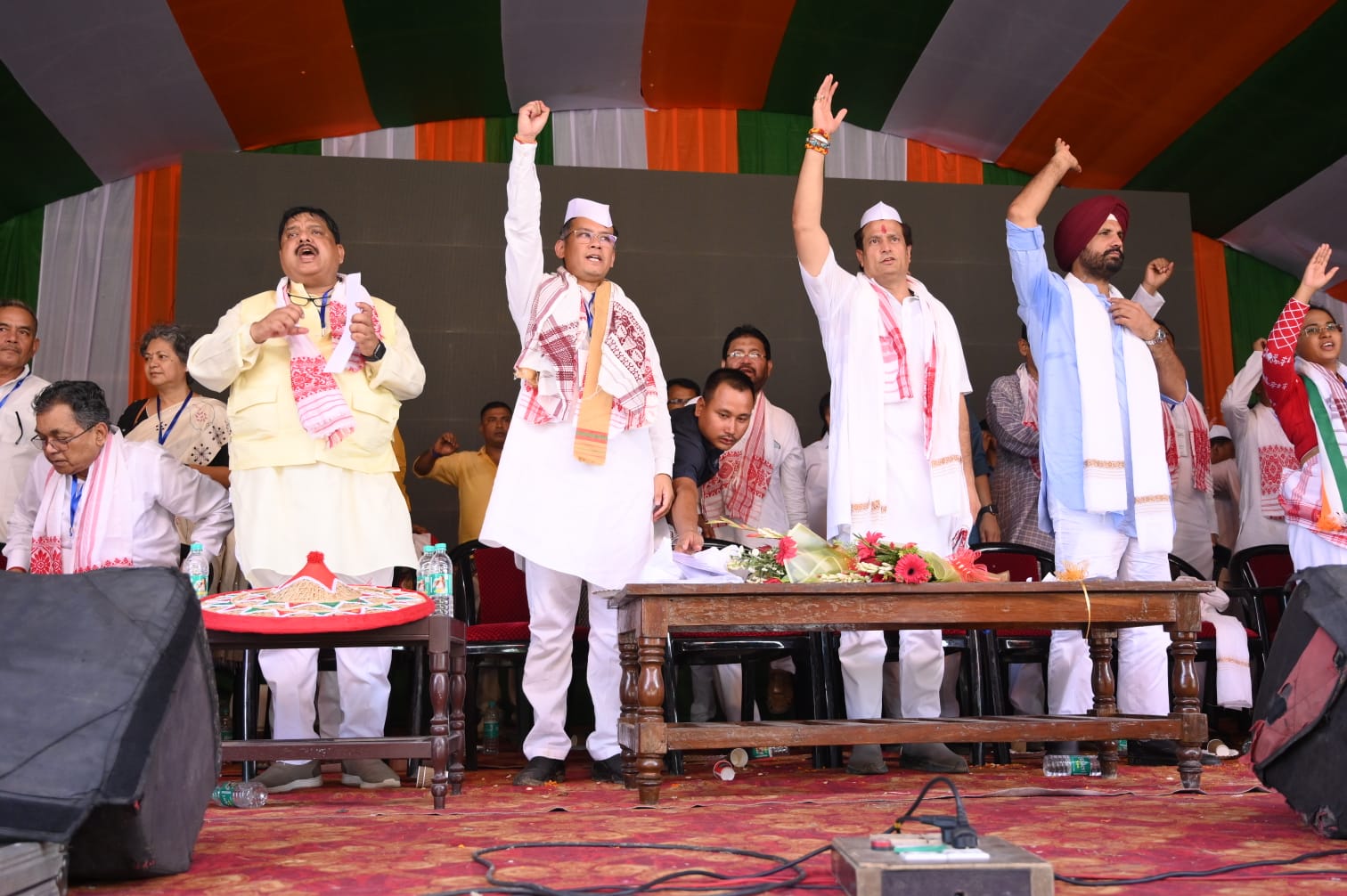 Congress awareness meeting in Lahowal