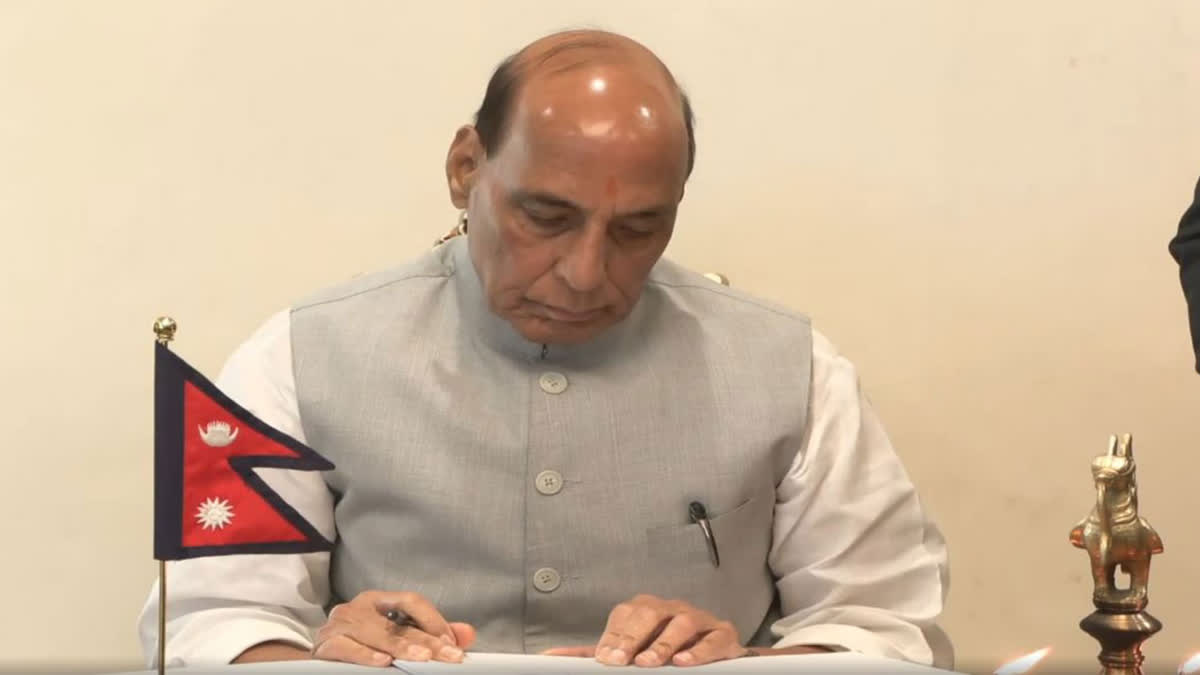 Rajnath Singh visits Nepal embassy