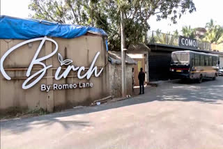 An outside view of the Birch by Romeo Lane restaurant, in Arpora on Tuesday. where the fire occurred.