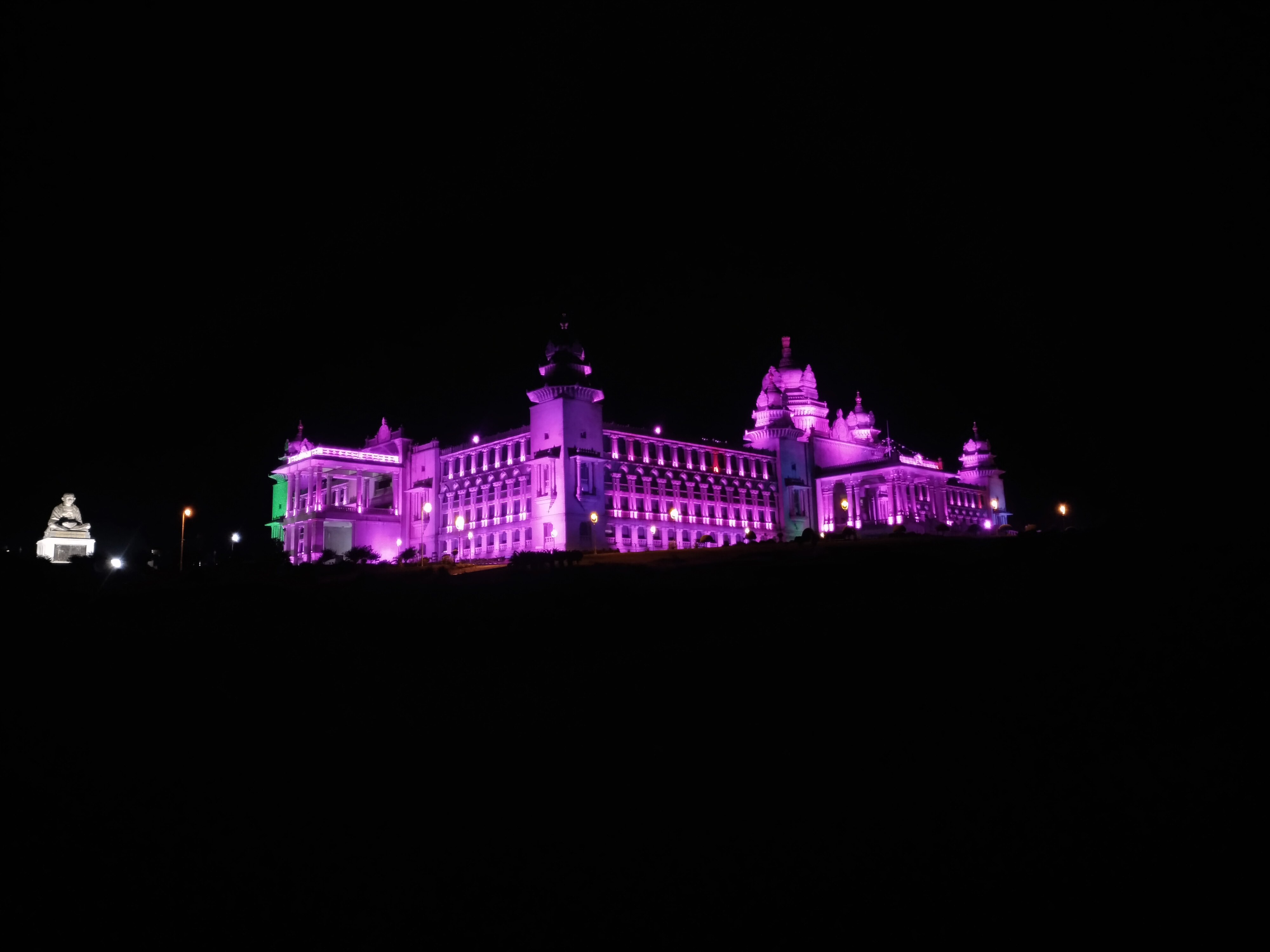 famous-monuments-including-vidhana-soudha-decorated-in-pink-on-the-occasion-of-third-anniversary-of-the-gruhalakshmi-scheme