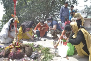 Holika Poojan Nahan news, होलिका पूजन नाहन न्यूज