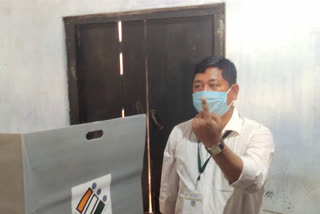 UPPL Candidate Lorense Cast his vote