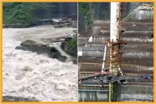 water-flows-over-the-main-dam-of-subansiri-hydroelectric-plant-etv-bharat-assam-news