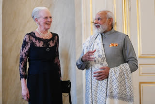 Prime Minister Narendra Modi was accorded a warm welcome by the Queen of the Kingdom of Denmark, Margrethe II at the historic Amalienborg Palace in Copenhagen at the conclusion of the second day of his visit to Europe