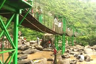 रोहतास में हैंगिंग ब्रिज