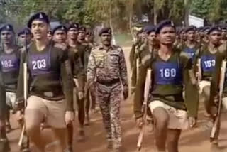 Watch soldiers of Bastar fighters marching on 'Dhal Gaye Din Ho Gayi Sham'