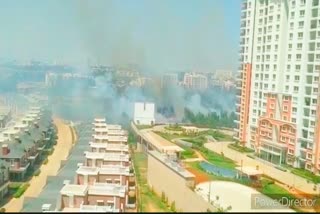 Fire breaks out behind Prestige Lakeview Habitat in Bengaluru