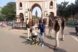 procession of arrested accused