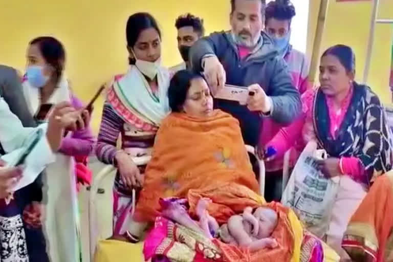 Bihar woman gives birth to baby with four hands and legs Child Born With Four Legs And Hands in Katihar
